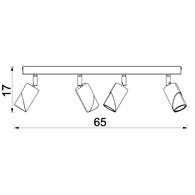 Lampa Sufitowa Spot SHIFT Szary Srebrny 4xGU10