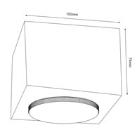 Oprawa Punktowa DOWNLIGHT WOOD Brązowy 1xGX53 Kwadratowy
