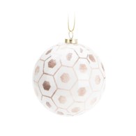 Bombki choinkowe Glamour 8 cm 40 szt Zestaw dekoracyjnych bombek choinkowych wykonanych z tworzywa typu polyfoam ze świątecznym wzorem o średnicy 8 cm