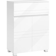 Szafka łazienkowa 60 cm biała stojącaWykonana z solidnej białej płyty MDF, pojemna i wytrzymała szafka łazienkowa, przestrzeń na drobiazgi i przybory łazienkowe