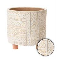 Osłonka na nóżkach Astec 14x14 cm Okrągła dekoracyjna doniczka umieszczona na trójnogu, wykonana z solidnego materiału, donica na kwiaty i zioła
