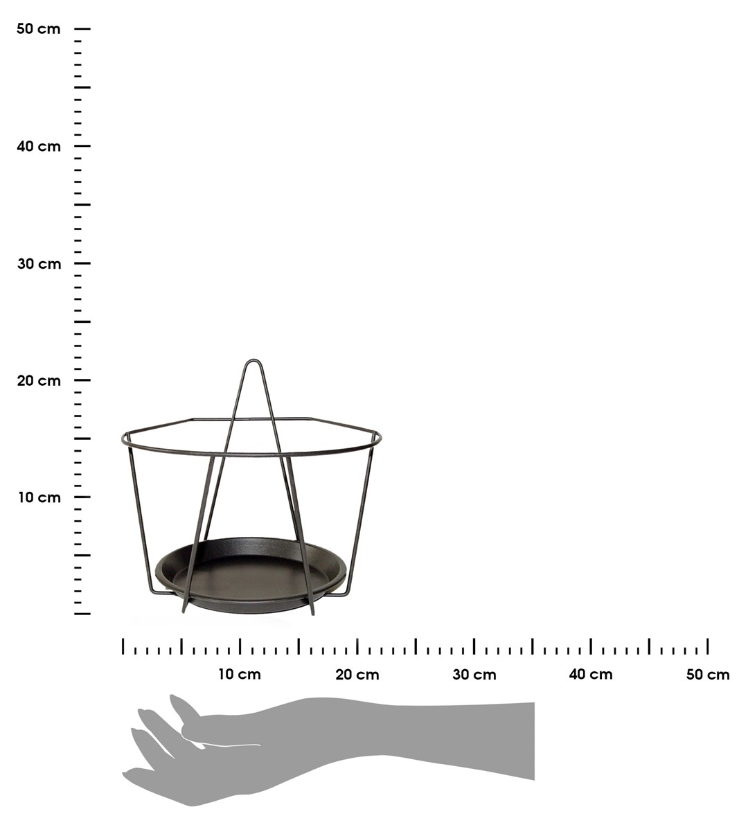 Kwietnik ścienny geometryczny 22xh20cm