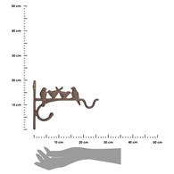Wspornik żeliwny z uchwytem Ptaszki Dekoracyjny wiszący wieszak, hak wykonany z żeliwa marki Esschert Design, do zawieszenia donic, kwietników, lampionów o wymiarach:5x25x19,5 cm