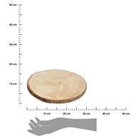 Podstawka drewniana plaster drewna 30 cm Dekoracyjny plaster z naturalnego drewna służący jako taca na dekoracje, podstawka pod świece, gorący garnek o wymiarach: 30x2 cm