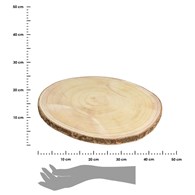 Podstawka drewniana plaster drewna 40 cm Dekoracyjny plaster z naturalnego drewna służący jako taca na dekoracje, podstawka pod świece, gorący garnek o wymiarach: 40x2 cm