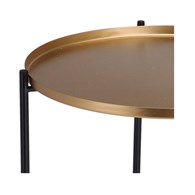 Stolik pomocniczy ze złotym blatem 47 cm