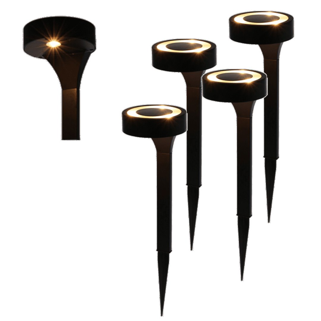 Lampka solarna do wbicia 4 szt. czarna h40cm