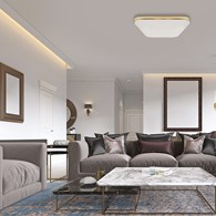 Plafon Sufitowy NEMO Złoty Biały 17W LED 33cm