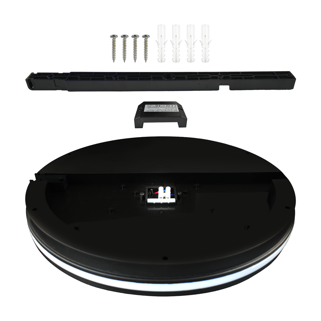 Plafon Sufitowy MARLON Czarny Biały 12W LED 4000K IP54 18cm