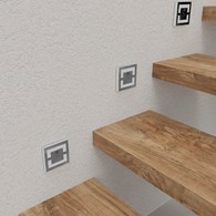 Oprawa Podtynkowa Schodowa QUADRO Biały Barwa Ciepła 0,6W 12V Czujnik Ruchu