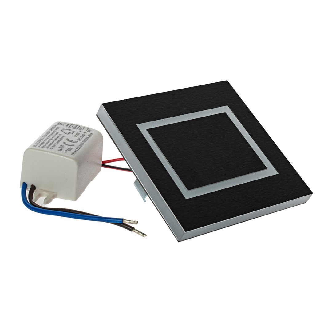 Oprawa Schodowa Podtynkowa EVRA Czarny 0,6W LED Barwa Ciepła
