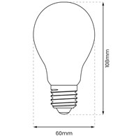 Żarówka Filamentowa LED E27 ciepła A60 9W