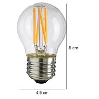Żarówka Filamentowa LED E27 ciepła G45 5W