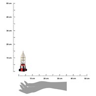 Bombka choinkowa Rakieta Kosmiczna Szklana ozdoba choinkowa wykonana ze szkła, ręcznie malowana, wyprodukowana w Polsce