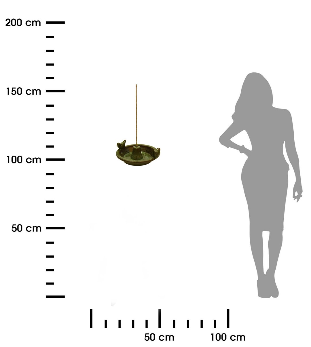 Wiszące poidełko dla ptaków zielone