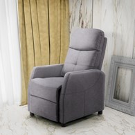 Fotel wypoczynkowy Felipe Velvet popiel Możliwość rozłożenia, obicie wykonane z wysokiej jakości welurowej tkaniny, mebel do samodzielnego montażu