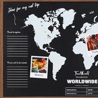 Tablica magnetyczna z mapą świata 78x48 cm