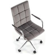Fotel obrotowy Gonzo Velvet popielaty Wyposażony w mechanizm TILT, obicie wykonane z wysokiej jakości welurowej tkaniny, fotel do samodzielnego montażu