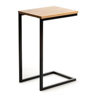 Stolik pomocniczy HELPER 30x40 cm LOFT Wykonany z metalu i płyty MDF, nowoczesny stolik pomocniczy na laptopa