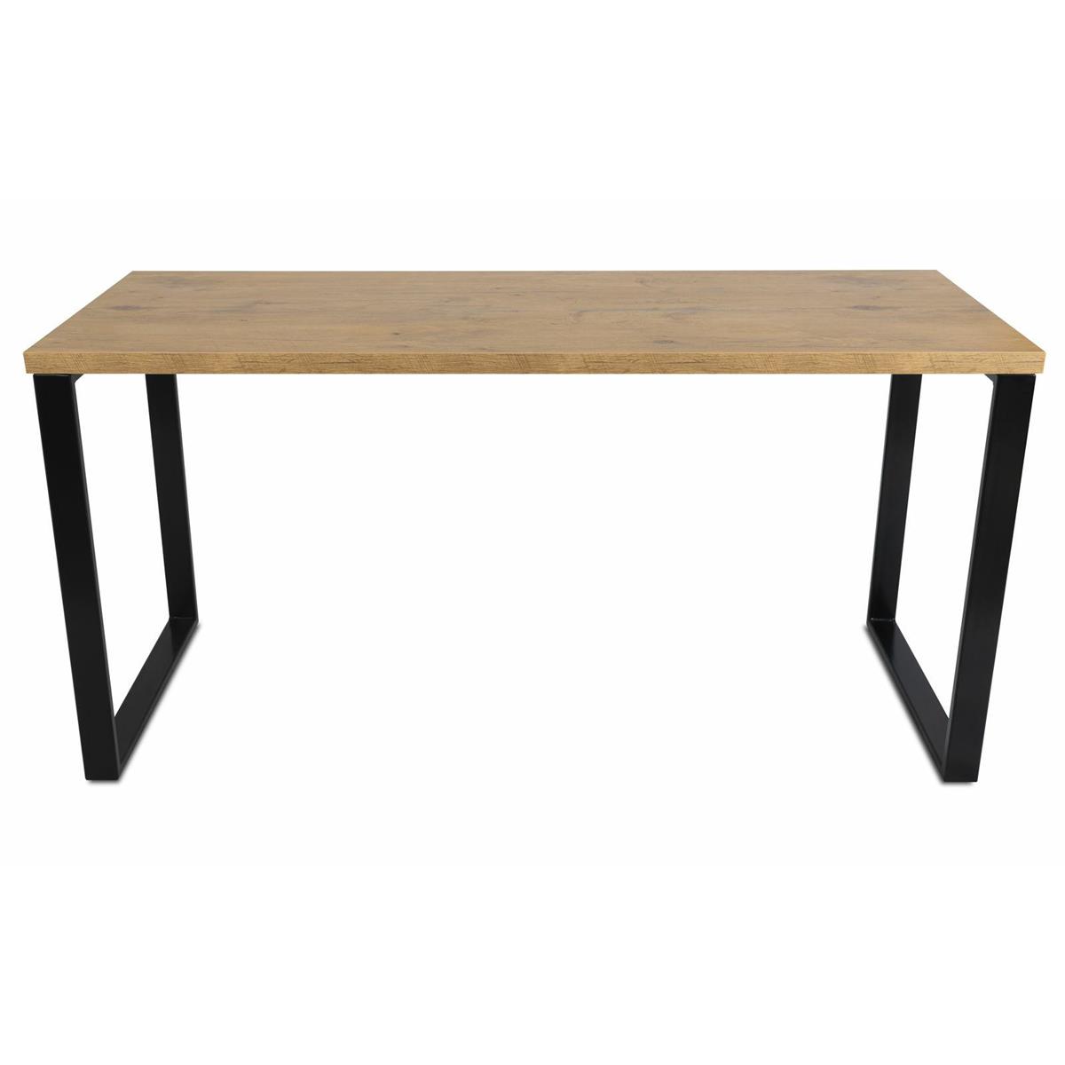 Biurko industrialne 160x60 cm blat MDF Wykonany z metalu i solidnej płyty laminowanej, nowoczesne i stylowe biurko w stylu Loft
