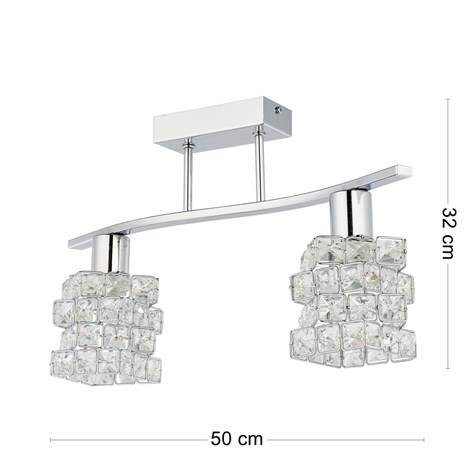 Plafon sufitowy kryształowy Crystal VI 2xE27