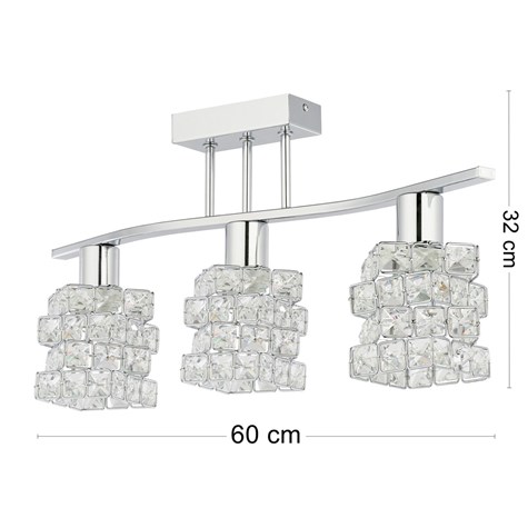 Plafon sufitowy kryształowy Crystal VI 3xE27