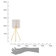 Doniczka Emma Gold White 28 cm Wykonana z ceramiki w kolorze białym, uchwyt doniczki wykonano z metalu w odcieniu złotego koloru. Całkowita wysokość zestawu wynosi 28 cm.