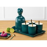 Karafka Kendi Green Gold          Stylowa ceramiczna karafka ze złotą obwódką
