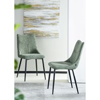 Krzesło tapicerowane LUMINA zielone