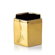 Doniczka Mia Gold 12 cm Wykonana z ceramiki w kolorze złotym. Wymiary: 14x12x12 cm.