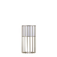 Kwietnik nowoczesny 42 złoto biały LOFT Wykonany z metalu, stojak na rośliny w ciekawym design , złoty stelaż i biała osłonka w stylu LOFT