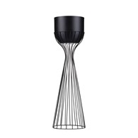 Kwietnik nowoczesny z osłonką 68 cm LOFTWykonany z metalu, stojak na rośliny w ciekawym design, czarny stelaż i czarna osłonka w stylu LOFT