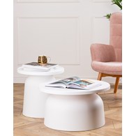 Dwa minimalistyczne stoliki OTTO białe