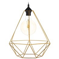 Lampa wisząca Paris Diamond 35 cm miedź Stylowa lampa wisząca druciak w kolorze błyszczącej miedzi, w stylu glamour połysk 35 cm