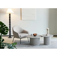 Okrągły stolik kawowy ROMA 60cm szary