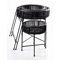 Stolik kawowy Lucie Black 35 cm Okrągły stoliczek wykonany z drewna w kolorze czarnym, lekka konstrukcja