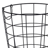 Kosz metalowy czarny druciak 29 cm Koszyk druciany, pojemnik z uchwytami do przechowywania w stylu loft w kolorze czarnym o wymiarach: 29x29 cm