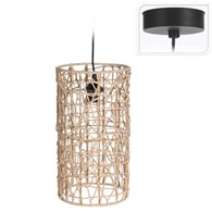 Lampa sufitowa pleciona Boho 40x22 cm Druciany klosz opleciony naturalnym materiałem z trawy morskiej, minimalistyczny i elegancki design