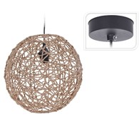 Lampa sufitowa pleciona Kula Boho 30 cm Druciany klosz w kształcie kuli opleciony naturalnym materiałem z trawy morskiej, minimalistyczny i elegancki design o wymiarach: 30x30 cm