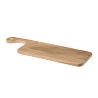 Deska podłużna drewno teak 40x13 cm Deska do krojenia i serwowania, wykonana z drewna teakowego, wyposażona w wygodny uchwyt