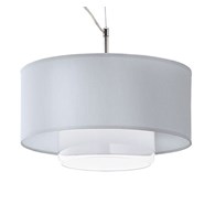 Lampa Wisząca AVEO Srebrny Transparentny Abażur Szklany Klosz 1xE27 35 cm