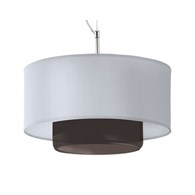 Lampa Wisząca AVEO Srebrny Szary Abażur Szklany Klosz 1xE27 35 cm