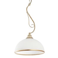 Lampa Sufitowa XSARA Patyna Biały Szklany Klosz 1xE27 30 cm