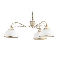 Żyrandol XSARA Patyna Biały Szklane Klosze 3xE27