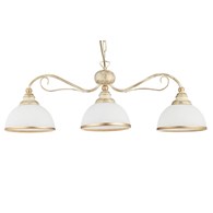 Lampa Wisząca XSARA Patyna Biały Szklane Klosze 3xE27