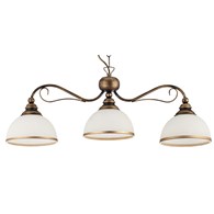 Lampa Wisząca XSARA Brązowy Biały Szklane Klosze 3xE27