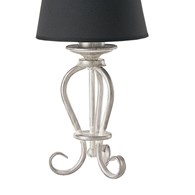 Lampka Stołowa ARKADA Srebrny Grafitowy Abażur 1xE27 35 cm