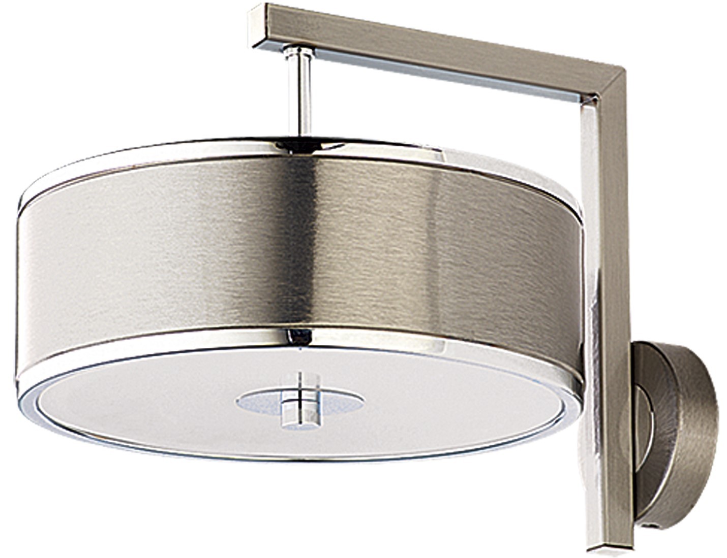 Kinkiet JAZZ Srebrny Szklany Klosz 1xE14