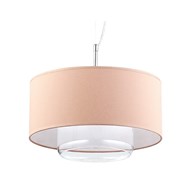 Lampa Wisząca AVEO Brąz Transparentny Abażur Szklany Klosz 1xE27 35 cm