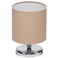 Lampka Stołowa BOSTON Srebrny Brązowy Abażur 1xE27 25 cm